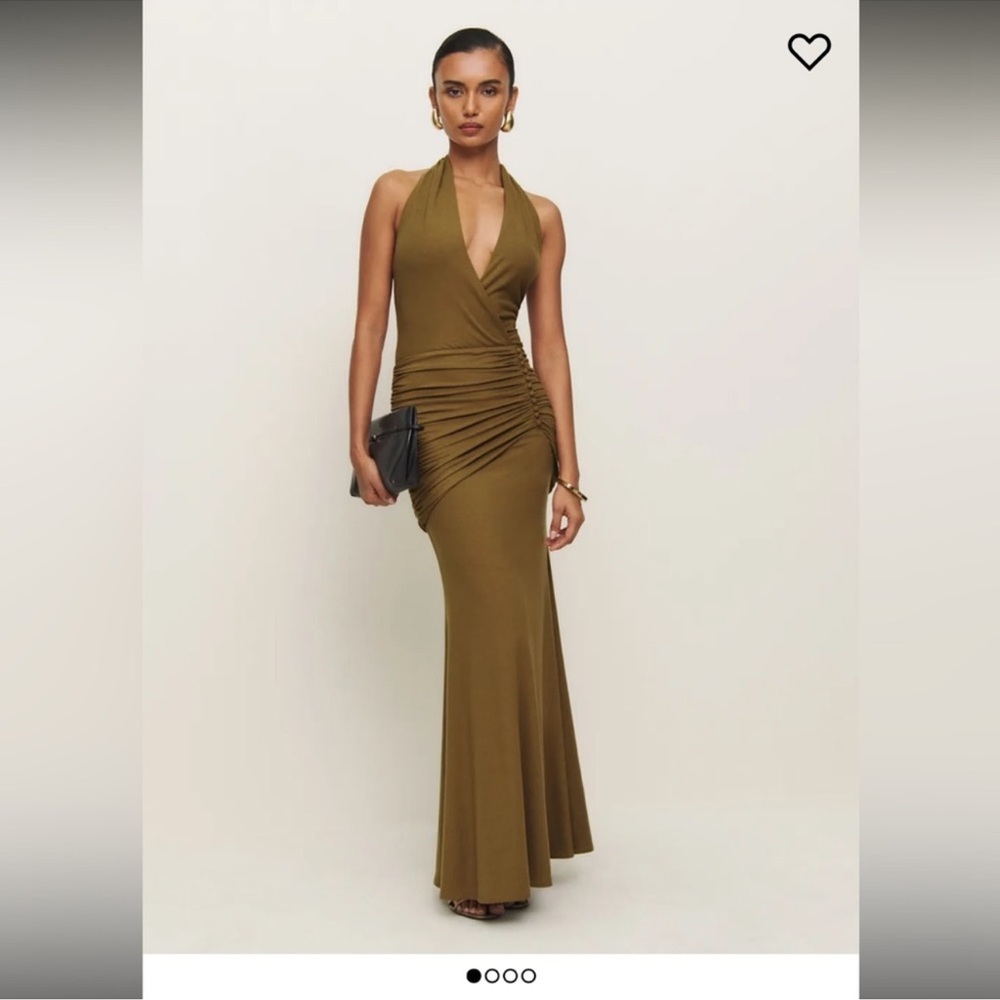 Reformation Olive Halter Maxi Dress